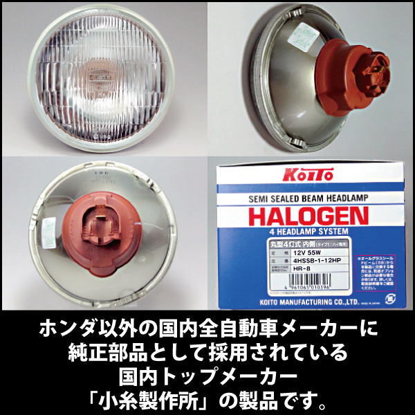 人気の KOITO 小糸製作所 電球交換式ハロゲンヘッドランプユニット 丸型2灯式12V 品番 HSSB-16-12HP 